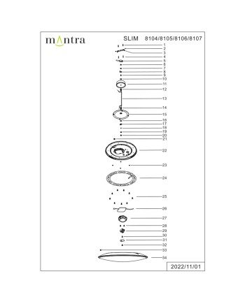 ***OFER/DES*** SLIM * LÁMPARA LED 25 CM - 3000K - BLANCO